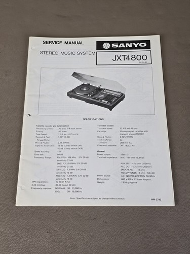 Sanyo stereo music system jxt - stereo,