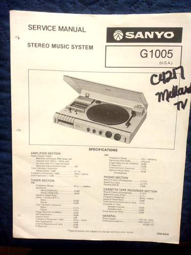 Sanyo 1005 g1005 stereo - g,